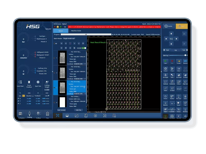 HSG G3015B-22Q kombiniran fiber laserski rezalnik
