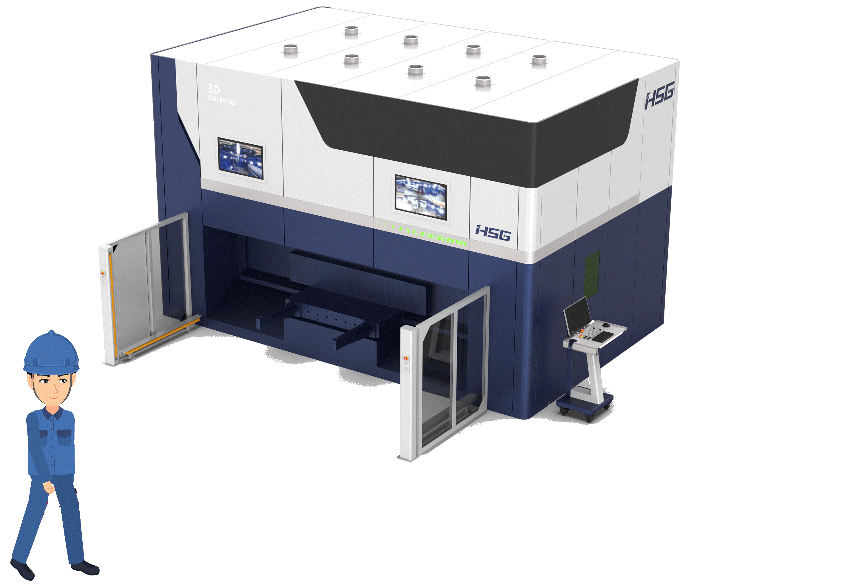 HSG CELL3015G 3D 5 osni fiber laser
