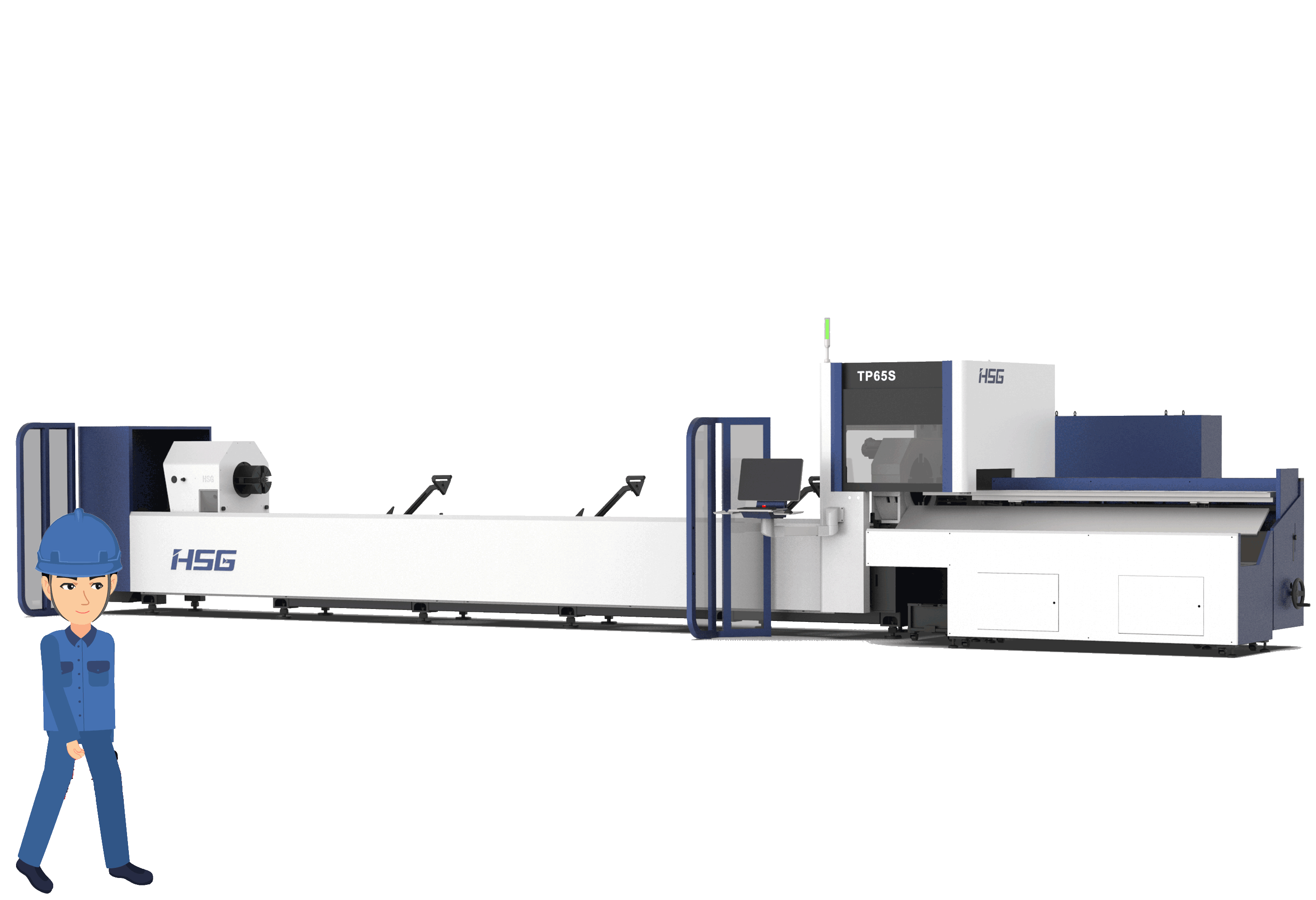 HSG TP65S fiber laserski rezalnik za rezanje cevi
