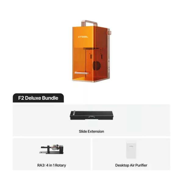 xTool F2 Deluxe Bundle 15W diode/5W infra laser marker