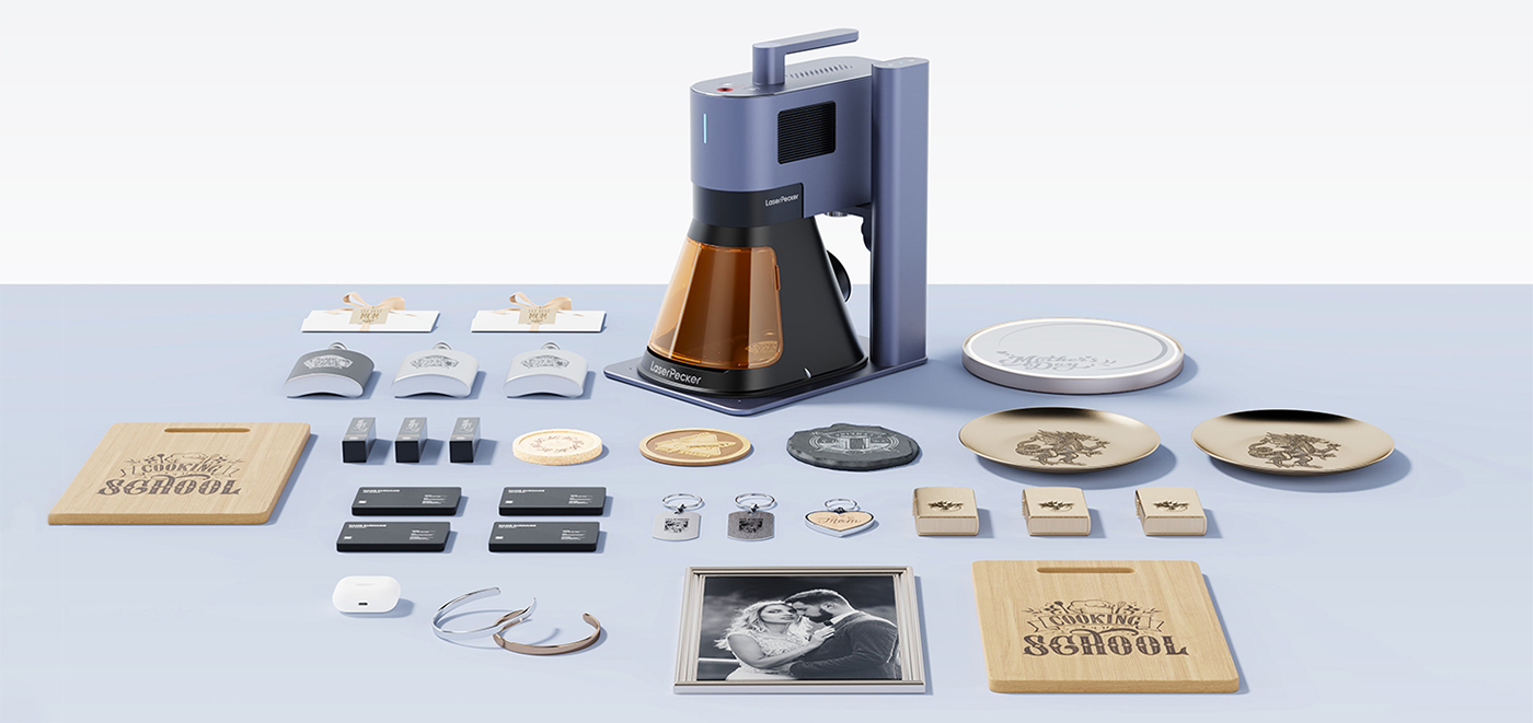   LaserPecker LP5 basic 20W vlakenski / 20W diodni laserski gravirni stroj
