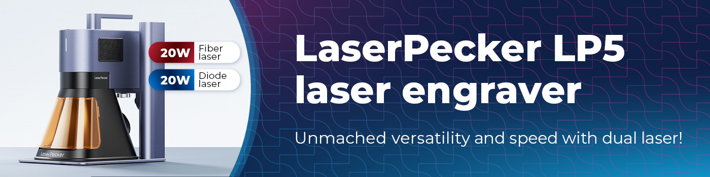   LaserPecker LP5 basic 20W vlakenski / 20W diodni laserski gravirni stroj
