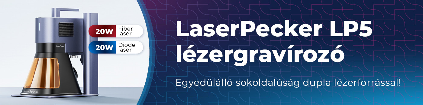 LaserPecker LP5 basic 20W fiber/ 20W dioda lézergravírozó
