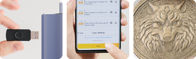   LaserPecker LP5 basic 20W vlakenski / 20W diodni laserski gravirni stroj
