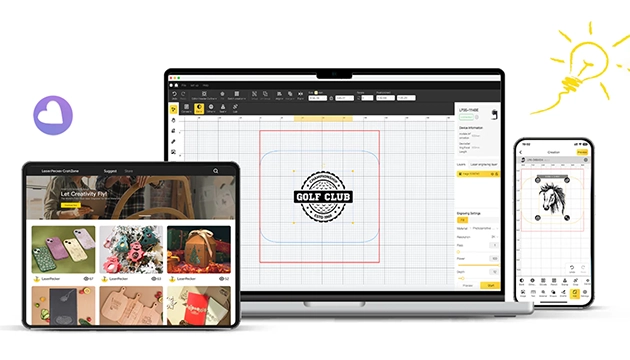   LaserPecker LP5 basic 20W vlakenski / 20W diodni laserski gravirni stroj
