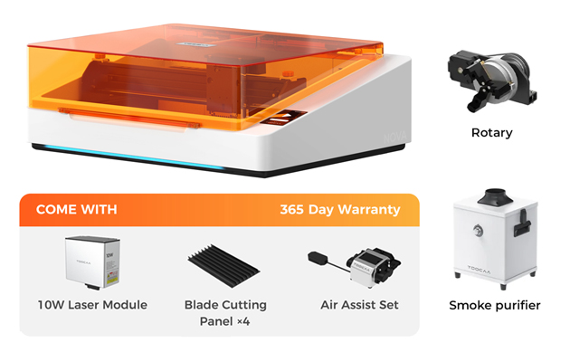 TOOCAA NOVA 20W Creator Bundle lézergravírozó
