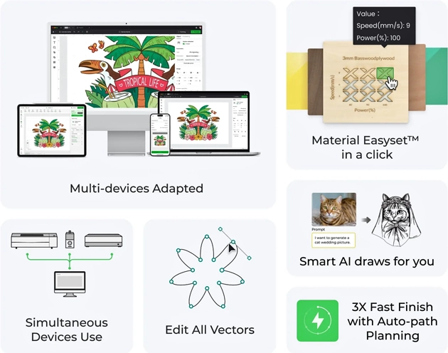   xTool F1 Ultra Deluxe Bundle 20W fiber/20W dióda lézerjelölő szett
