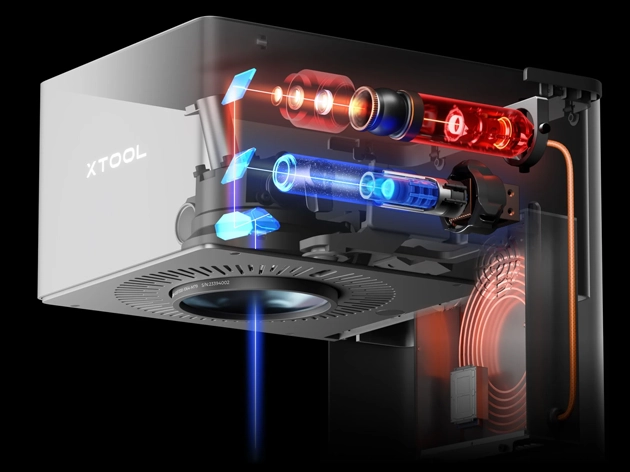   xTool F1 Ultra Deluxe Bundle 20W fiber/20W dióda lézerjelölő szett
